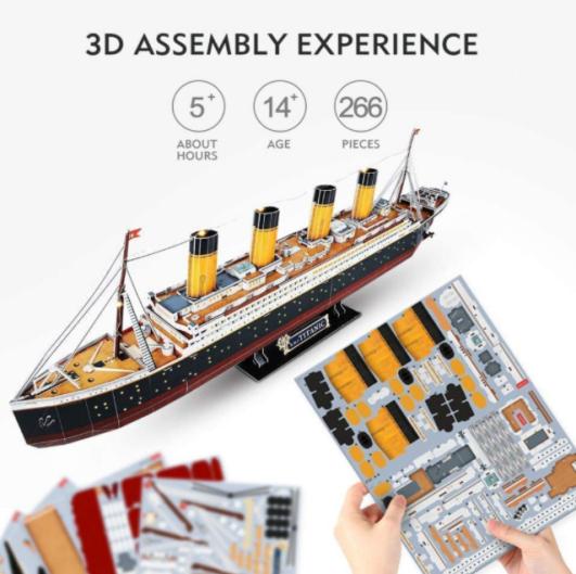 Dyluniad Manwl Papur Jig-so DIY Stadiwm Pos 3D Model