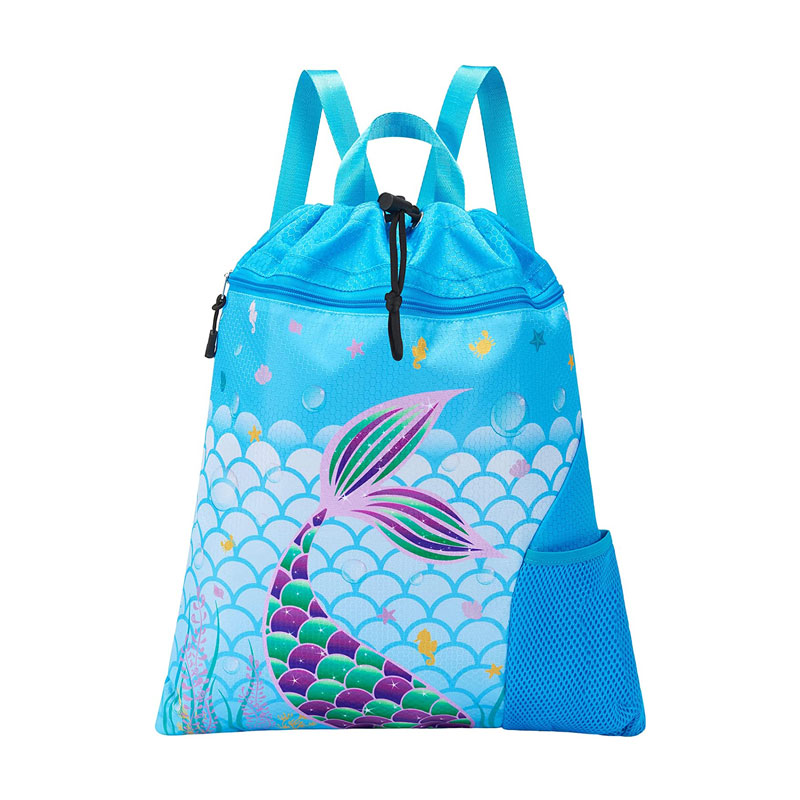 Mermaid Gym Drawstring Backpack Bag Llinynnol